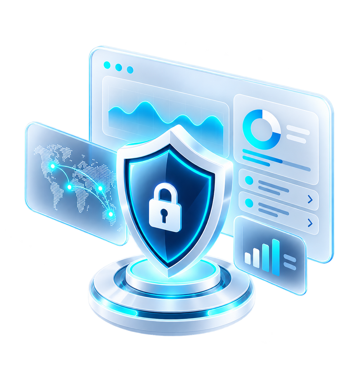 Illustration representing connected cybersecurity operations